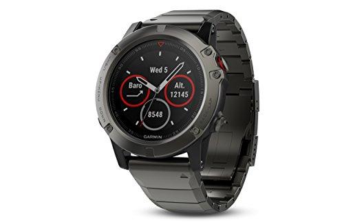 Garmin Fenix 5X Sapphire 010-01733-03, Reloj inteligente multideportivo con GPS , Gris (Black, Grey)
