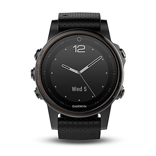 Garmin Fenix 5S Bluetooth Black Sport Watch - Sport reloj (Black, Polymer, Stainless Steel, Water resistant, silicona, 10 ATM)