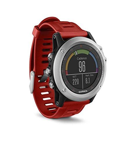 Garmin Fénix 3 - Reloj estándar Multideporte con GPS diseñado para Resistir, Color Rojo
