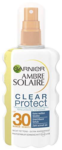 Garnier Ambre Solaire Clear Protect+ aerosol de protección solar Cuerpo - Aerosoles de protección solar (Cuerpo, Hidratante, Piel normal, Aerosol)