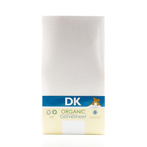 DK Glovesheets 73x58cm 100% Algodón Orgánico Hoja Ajustable para Stokke Sleepi Mini (Blanco)