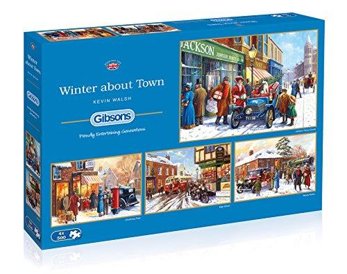 Gibsons Winter About Town Puzzle de Sierra de calar, 4 x 500 Piezas