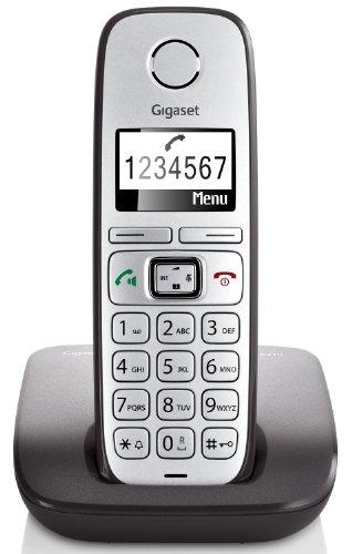 Gigaset E310 - Teléfono inalámbrico con teclas grandes, gris