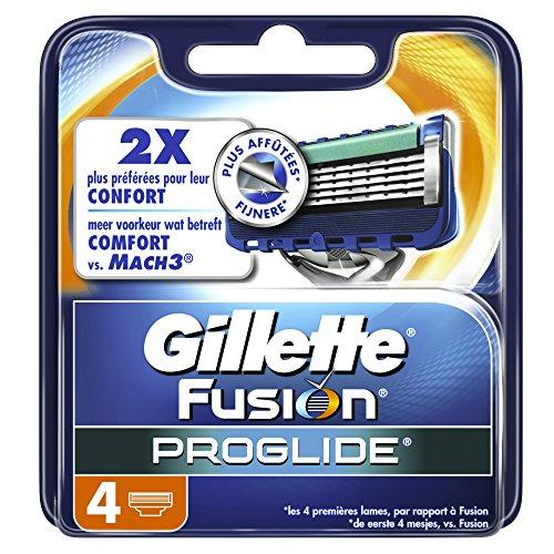 Gillette Fusion ProGlide la hoja de afeitar para hombres - Paquete de 4 cuchillas