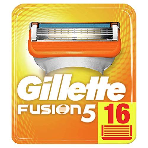 Gillette Fusion 5 - Cuchillas de Afeitar para Maquinillas Manuales, Apto para Envío Postal, 16 Unidades