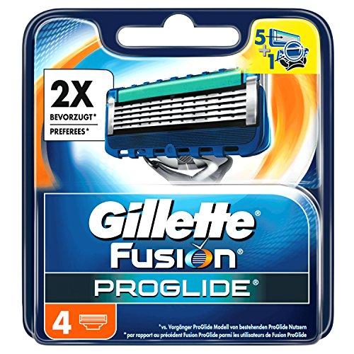 Cuchillas de afeitar para hombres Gillette Fusion ProGlide. 4 unidades