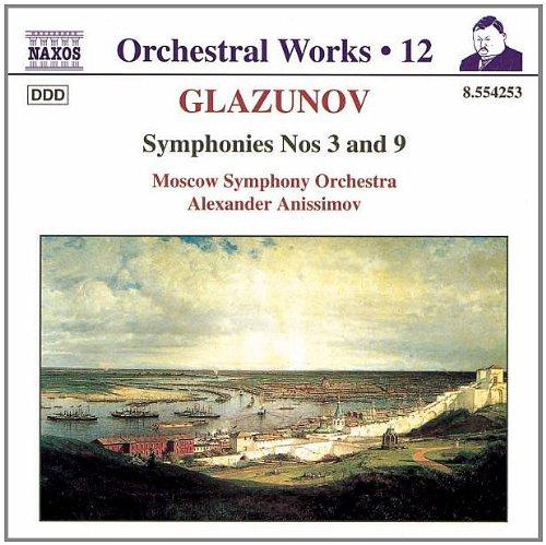 Glazounov : intégrale des oeuvres pour orchestre, vol.12 : symphonies 3, 9
