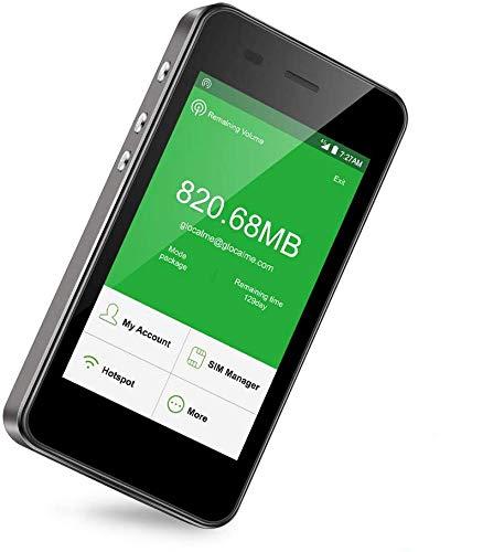 GlocalMe G3 Router WiFi Portátil - 4G LTE Mifi Hotspot de Alta Velocidad con Datos Globales de 1 GB Que NO Necesita SIM Local - Pocket WiFi para Coche Móvil o Uso Internacional sin Roaming (G3-Negro)