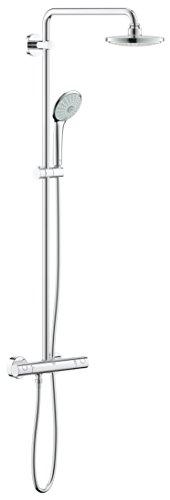 Grohe Euphoria 180 - Sistema de ducha con termostato, alcachofa de 180 mm y teleducha tres chorros de 110 mm (Ref. 27296001)
