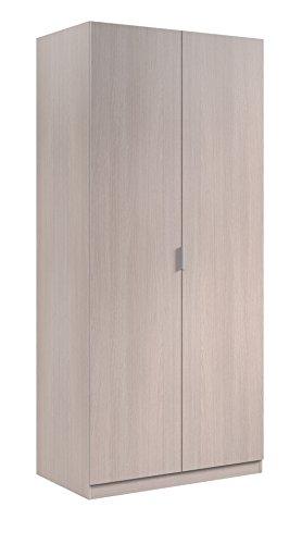 Habitdesign LCX022R - Armario Dos Puertas, Color Roble, Medidas: 81 cm (Largo) x 180 cm (Alto) x 52 cm (Fondo)