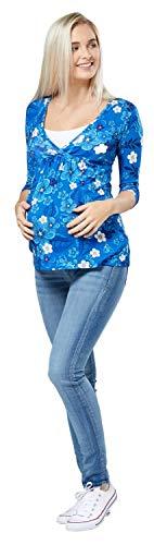 Happy Mama Premamá. Top Camiseta de lactancia efecto 2 en 1 - para mujer - 372p
