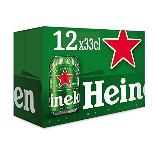 Heineken Cerveza - Pack de 12 Latas x 330 ml - Total: 3.96 L