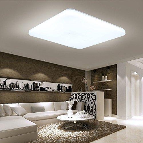 HENGMEI 36W Lámpara de techo LED Ultradelgado Plafón de techo Blanco frio LED Integrado Iluminación Interior para Pasillo Salón Cocina Dormitorio