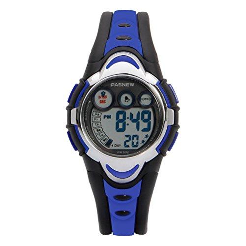 Hiwatch Relojes Deportivos Impermeable para los Niños/Niñas Reloj de Pulsera Digital a Prueba de Agua Infantiles Azul