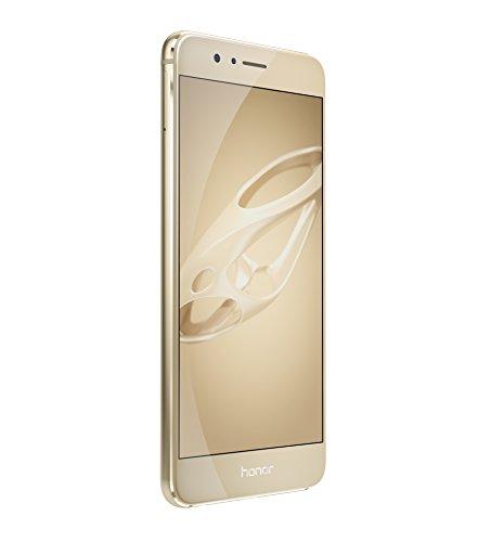 Honor 8 Premium- Smartphone con pantalla de 5.2" (HiSilicon Kirin 950, 4G, WiFi, Bluetooth, Dual Nano SIM, 4 GB de RAM, disco duro de 64 GB, cámara de 12 MP/8 MP, Android 6.0.1 con EMUI 4.1), color dorado
