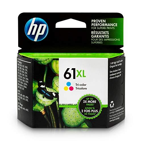 HP 61XL Tri-Color - Cartucho de Tinta para impresoras (Cian, Magenta, Amarillo, 330 páginas, HP Deskjet 2050, J510, 20-80%, 20-80%, 11.4 cm)
