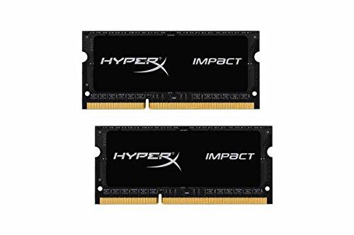 HyperX Impact - Memoria RAM de 16 GB (XMP DDR3L-1600 MHz CL9 SODIMM 1.35 V, Kit 2 x 8 GB), Color negro
