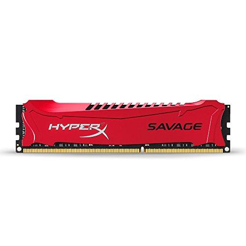 HyperX Savage - Memoria RAM de 8 GB (1600 MHz DDR3 Non-ECC CL9 DIMM, XMP), Color Rojo