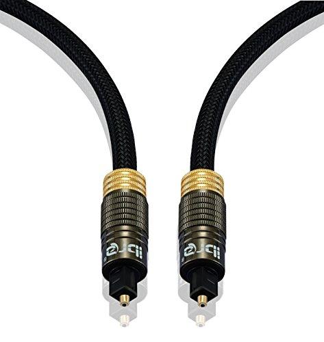 IBRA - Muzil Optical - 1m (metros) Cable óptico de Audio Digital Toslink | Alta calidad | conectores Toslink | para PS3, Sky, Sky HD, Home Cinema Sistemas, AV Amps.