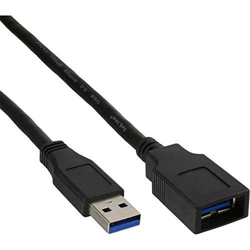 InLine 35610 - Cable USB 3.0 (Macho/Hembra, 1m), Color Negro