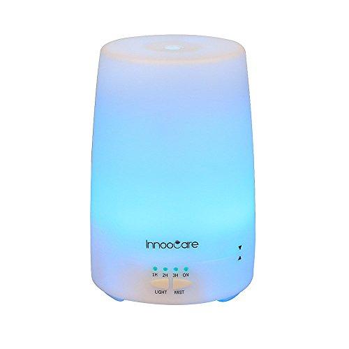 InnooCare 150ml Humidificador Ultrasónico Aromaterapia Difusor de Aceites Esenciales Vapor Frío Luz LED con 7 Colores Elegibles Purificar y Humidificar Aire en Casa