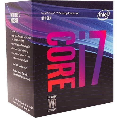 Intel Core i7-8700 Smart Cache - Procesador hasta 4.60 GHz, 8ª generación de procesadores Intel Core i7, 3.2 GHz, 12 MB, LGA 1151 (Socket H4), PC, 14 nm, i7-8700