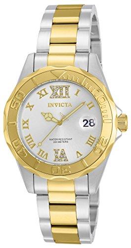 Invicta 12852 Pro Diver Reloj para Mujer acero inoxidable Cuarzo Esfera plata