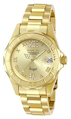 Invicta 14397 Angel Reloj para Mujer acero inoxidable Cuarzo Esfera oro
