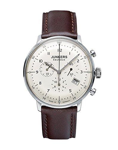 Junkers 6086-5, Reloj Analógico De Cuarzo para Hombre con Correa de Piel