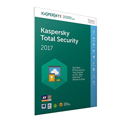 Kaspersky Lab Total Security 2017 Base license 5usuario(s) 1año(s) Inglés - Seguridad y antivirus (5, 1 año(s), Base license, Soporte físico)