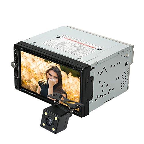 KKmoon - Reproductor DVD estéreo para coche con GPS, universal, pantalla táctil de 7 pulgadas, reproductor MP5 de una sola DIN con BT FM