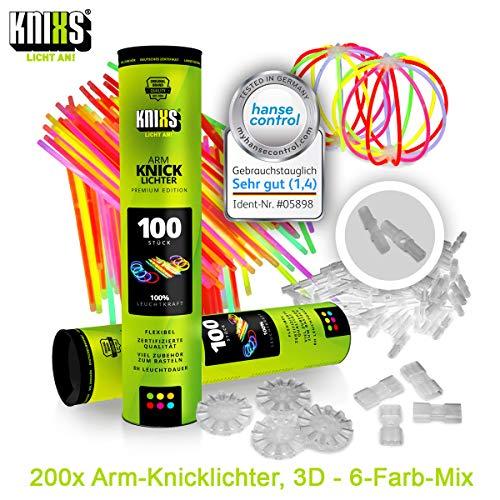 KNIXS - 200 luces de pliegue, durante 10 años en la calidad de profesional, la nota de prueba alemana: 1,6 / con eso 200 indios de verbo x 3D + 4 indios de verbo de pelota por separado, 6 colores MEZCLA SOBERBIA