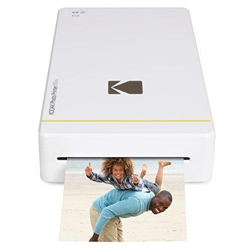 Kodak Photo Printer Mini WiFi - Impresora fotográfica (Impresión por sublimación, Cian, Magenta, Amarillo, 16,7 M, MicroUSB), blanco