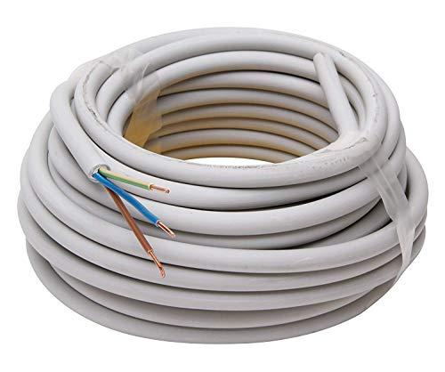 Kopp 150810841 - Cable NYM-J con Recubrimiento (3 Cables de 1,5 mm², 10 m), Color Gris