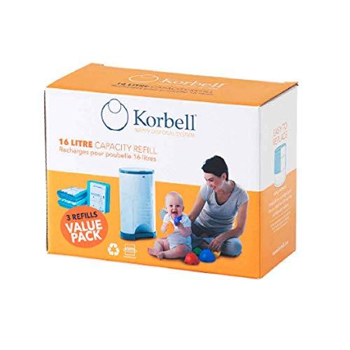 Korbell - Bolsas Recambio para cubo para pañales (tamaño estándar)