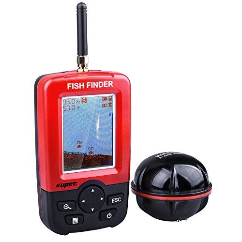 Sonar para Pesca, Kupet Sondas de Pesca Inalámbricos Electrónicos con Pantalla LED Colorida
