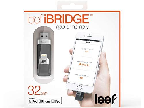 LEEF iBridge - Memoria USB de 32 GB (Compatible con Dispositivos Apple), Negro