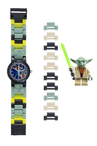 Reloj modificable infantil de Yoda de LEGO Star Wars 8020295 con pulsera por piezas y figurita