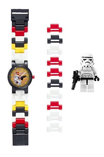 Reloj modificable infantil de la tropa de asalto de LEGO Star Wars 8020325 con pulsera por piezas y figurita
