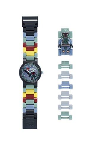Reloj modificable infantil de figurita de Boba Fett de LEGO Star Wars 8020448 verde/gris