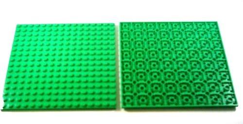 LEGO Bricks - Plancha (2 Unidades, 16 x 16 pivotes), Color Verde Claro
