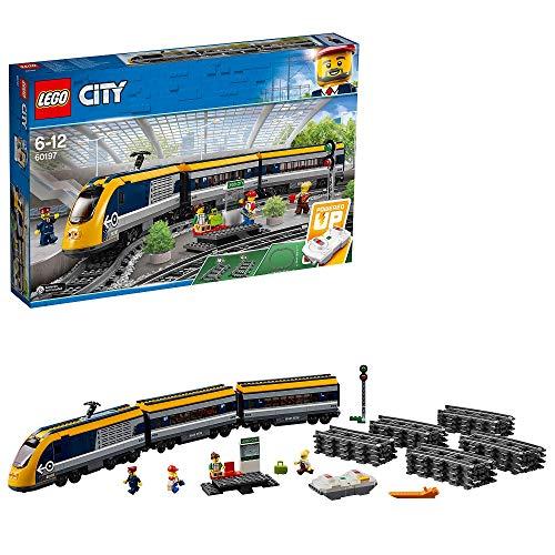 LEGO City - Tren De Pasajeros, Maqueta de Juguete Ferroviario con Control Remoto por Bluetooth, Incluye Minifigura del Maquinista y Varios Pasajeros (60197)