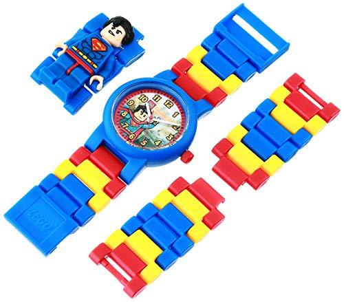 Reloj infantil modificable con figurita de Supermán de LEGO DC Comics 8020257 Super Heroes