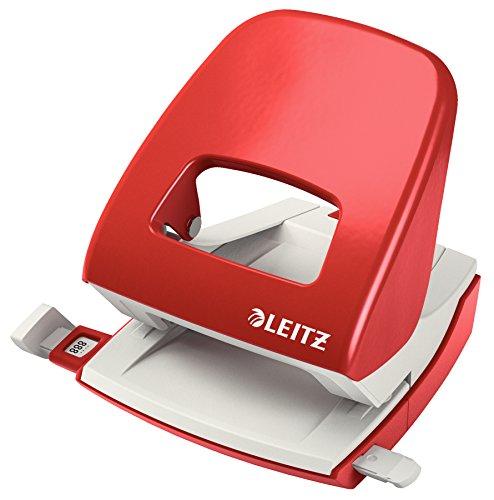 Leitz NeXXt 50081001 - Perforadora (2 agujeros), 30 hojas de capacidad, Rojo,