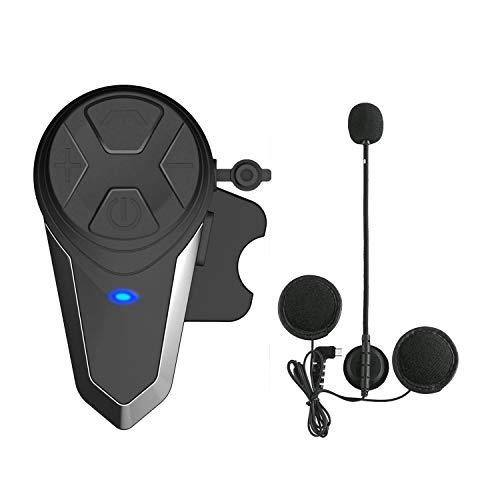 Lemnoi BT-S3 Intercomunicador Casco Moto, Intercomunicador Bluetooth para Moto Manos Libres Radio FM, Gama Comunicación Intercom de 1000m, Impermeabilidad (BT-S3*1)