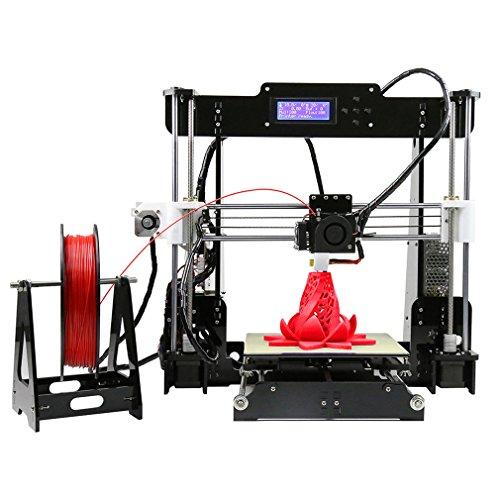 LESHP Impresora 3D (Se puede imprimir PLA y ABS, Kit de piezas para montar)