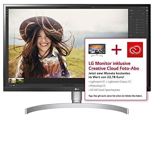 LG 27UK650-W - Monitor de 27" (IPS LED UHD 4K, 3840 x 2160 Pixels, 5 ms, Brillo 450, HDR 10, Screen Split) Blanco y Plata