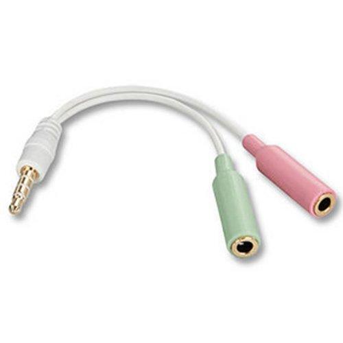 Lindy 3.5mm/2 x 3.5mm cable de audio 0,6 m 3,5mm Blanco - Cables de audio (3,5mm, 3,5mm, 0,6 m, Blanco)