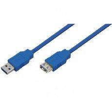 LogiLink CU0054 - Cable USB 3.0, Am a AF de 1 m, Azul