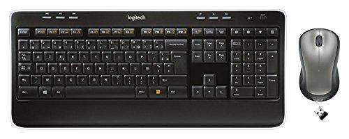 Logitech MK520 - Pack de teclado y ratón inalámbricos (ratón óptico, teclado AZERTY Francés, 2.4 GHz), negro